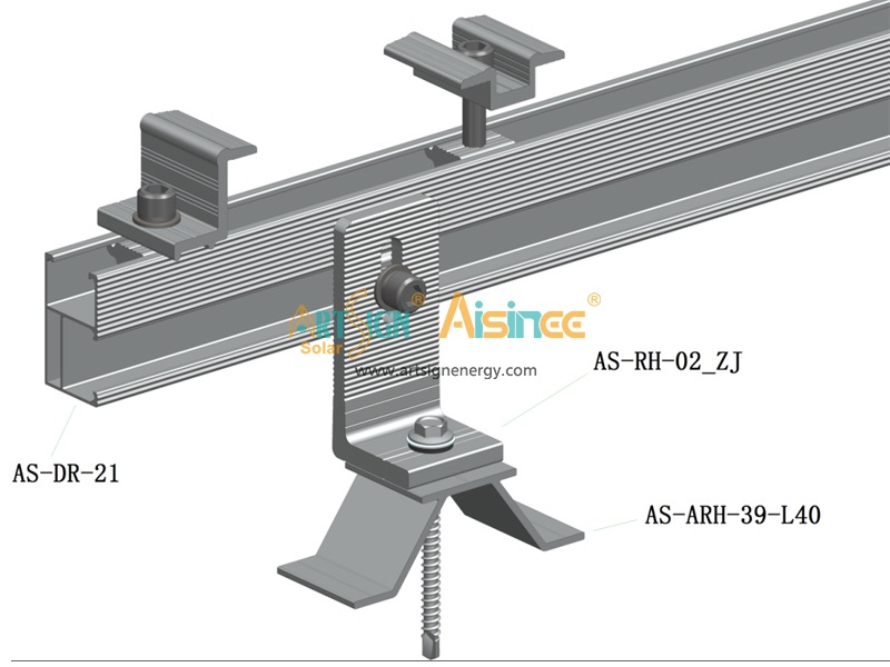 Solar Mounting Bracket Clamp for Trapezoidal Sheet Roof |Art Sign