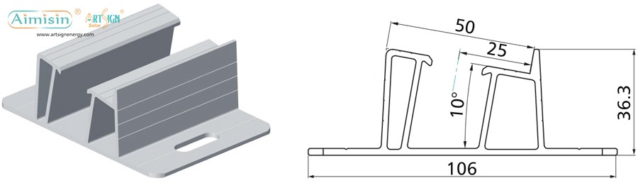 flat roof solar mounting system