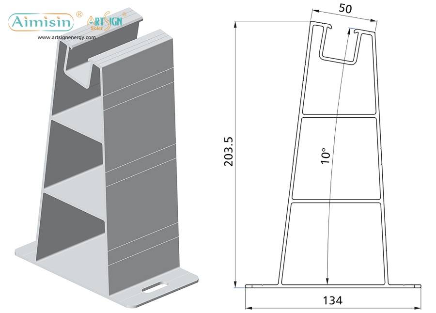 flat roof solar mounting system