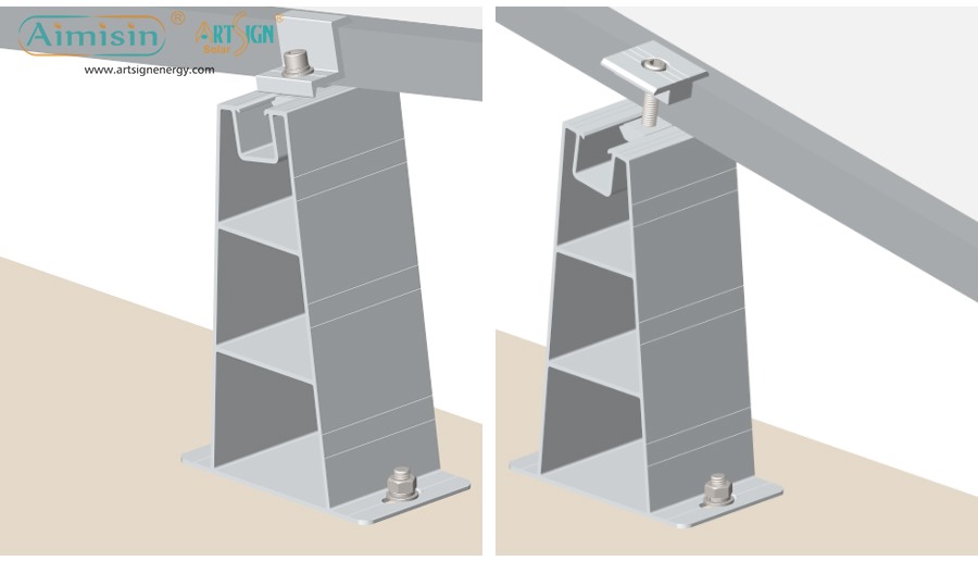 flat roof solar mounting system