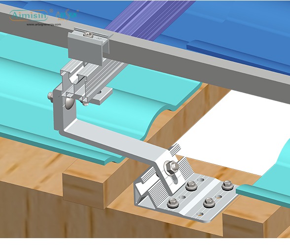 solar tile roof hook