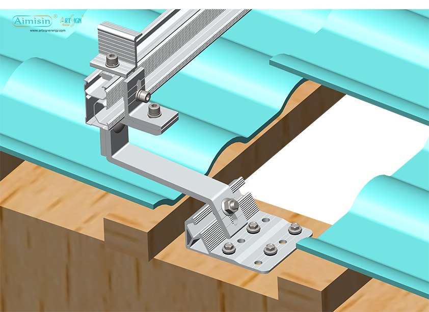 solar tile roof hook