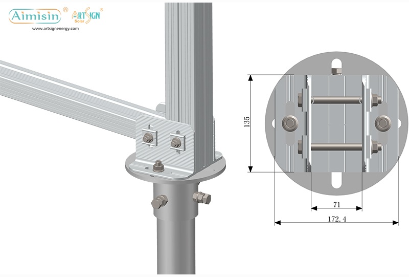 solar panel support systems ground concrete base