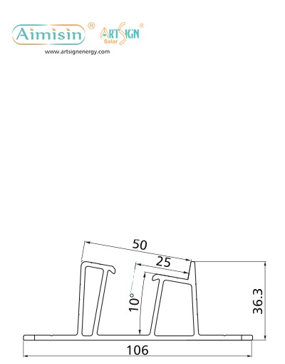 Dimension of front leg 