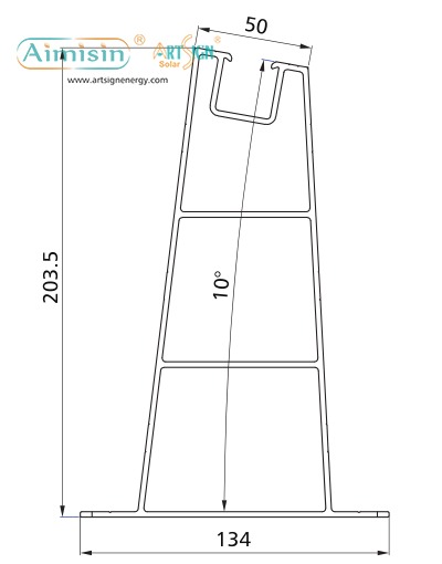 Dimension of back leg