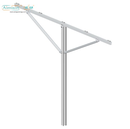 ART SIGN Single pole ground mounting system