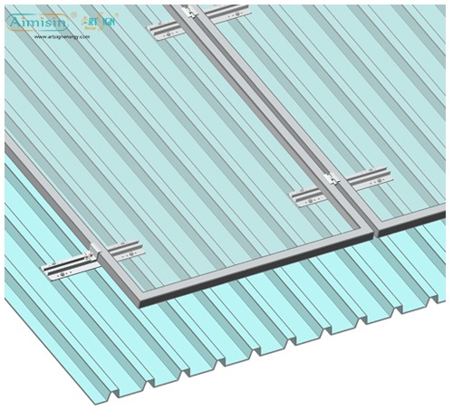 ART SIGN Railless solar mounting system for metal rooftop