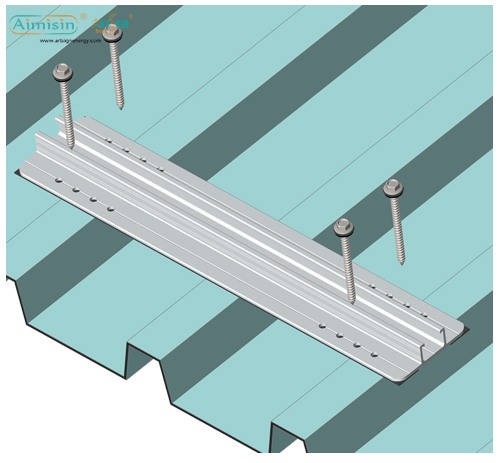 ART SIGN Railless solar mounting system for metal rooftop