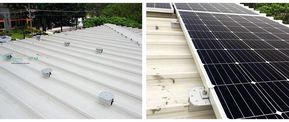 ART SIGN Railless solar mounting system for metal rooftop case study