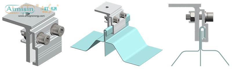 standing seam roof mounting structure