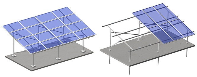 ART SIGN C type carbon steel ground mounting system - plate base