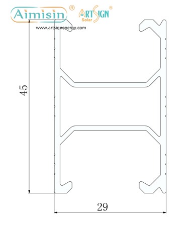 Art Sign aluminum solar railing AS-DR-08 size