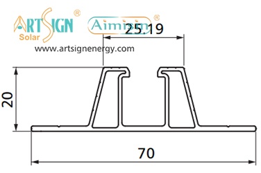 ART SIGN solar rail less mount SR-12# size