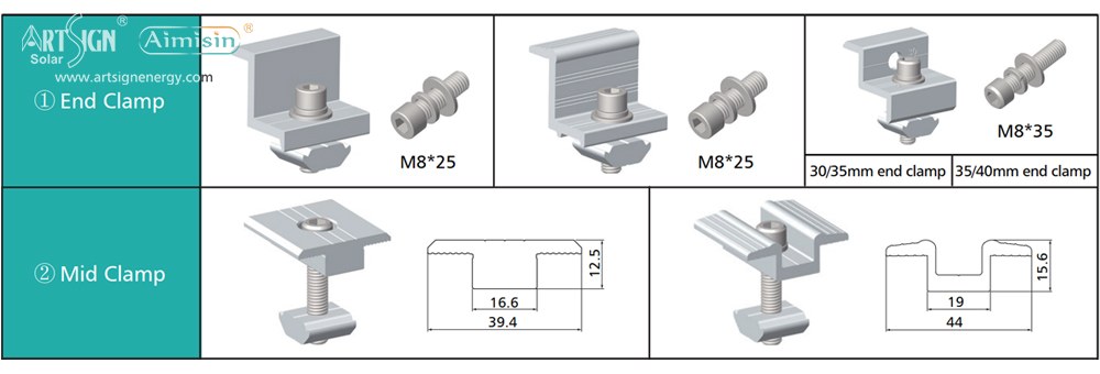 ART SIGN rail less solar racking AS-AU-R01