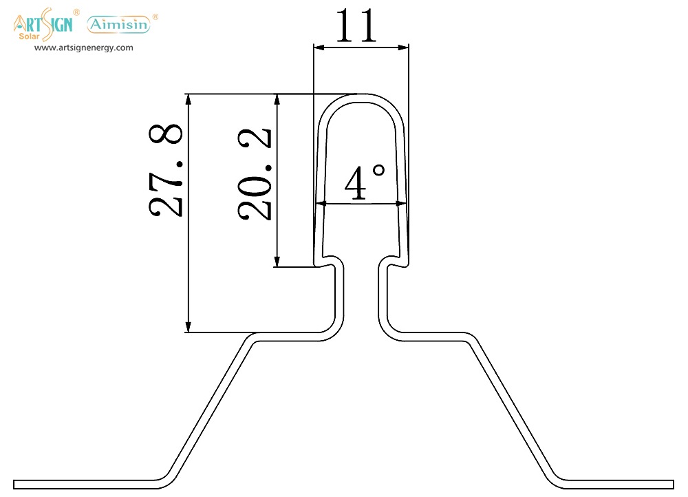 ART SIGN solar bracket AS-ARH-08C rooftop