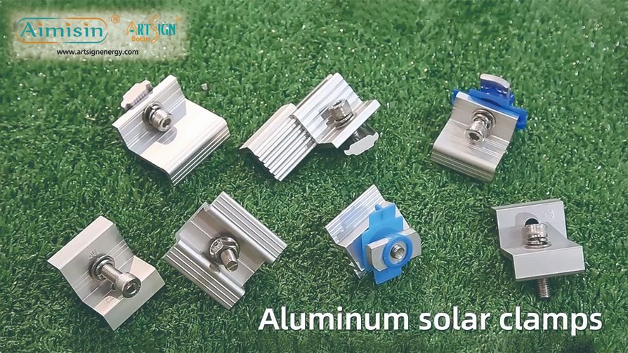 Hot sales solar roof mounting aluminum solar mid end clamp