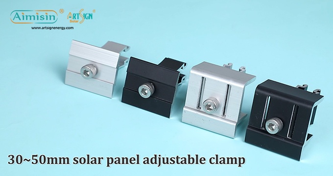 Hot sales solar aluminum adjustable mid and end clamp for solar panel mount